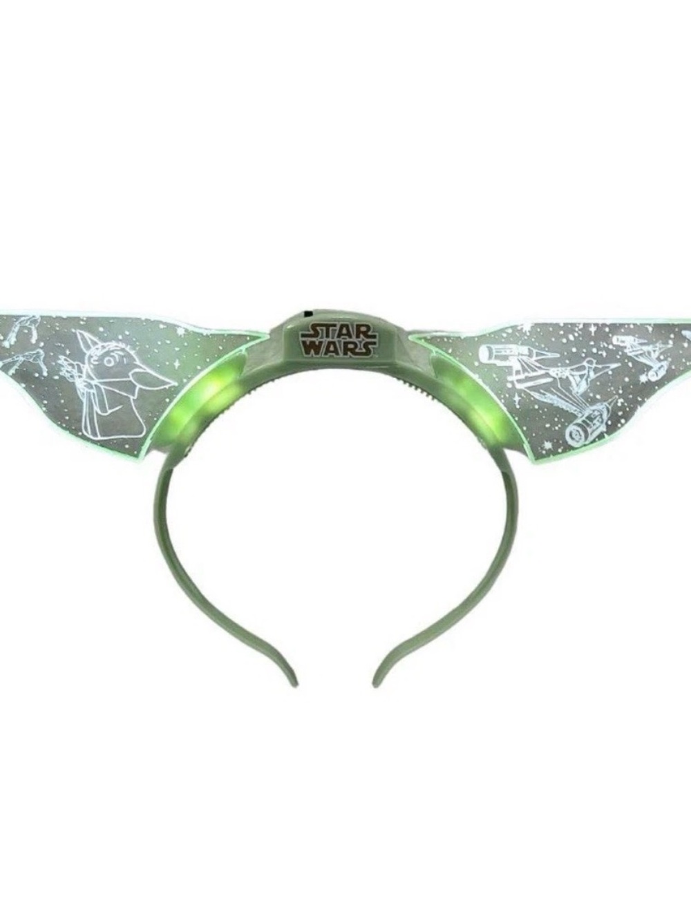 Disney Parks Star Wars The
Mandalorian's Grogu Yoda Light-Up
Headband Ear NWT